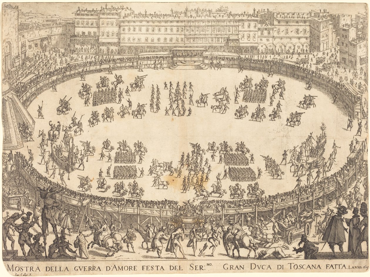 Amfitiyatroda geçit töreni by Jacques Callot