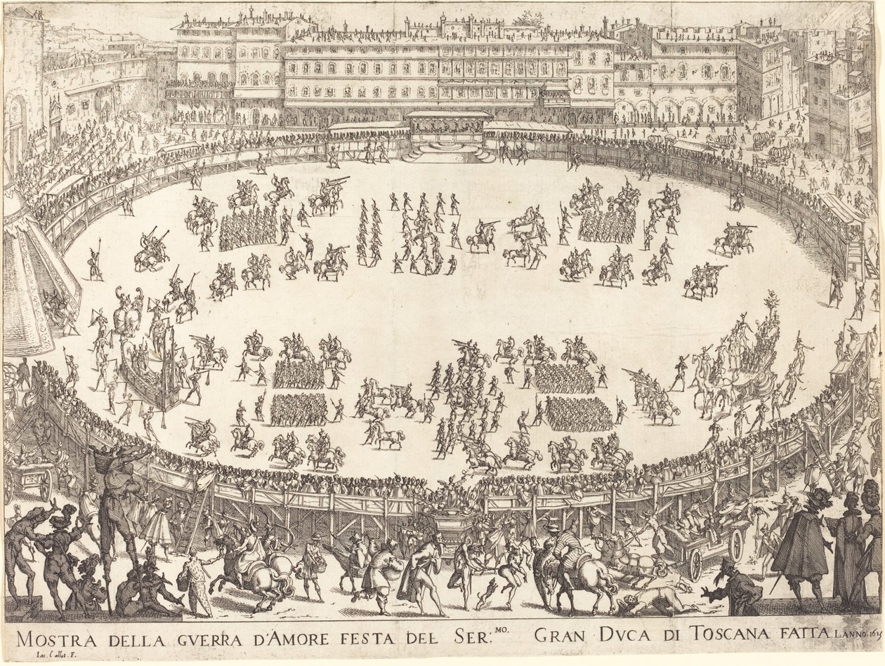 Amfitiyatroda geçit töreni by Jacques Callot