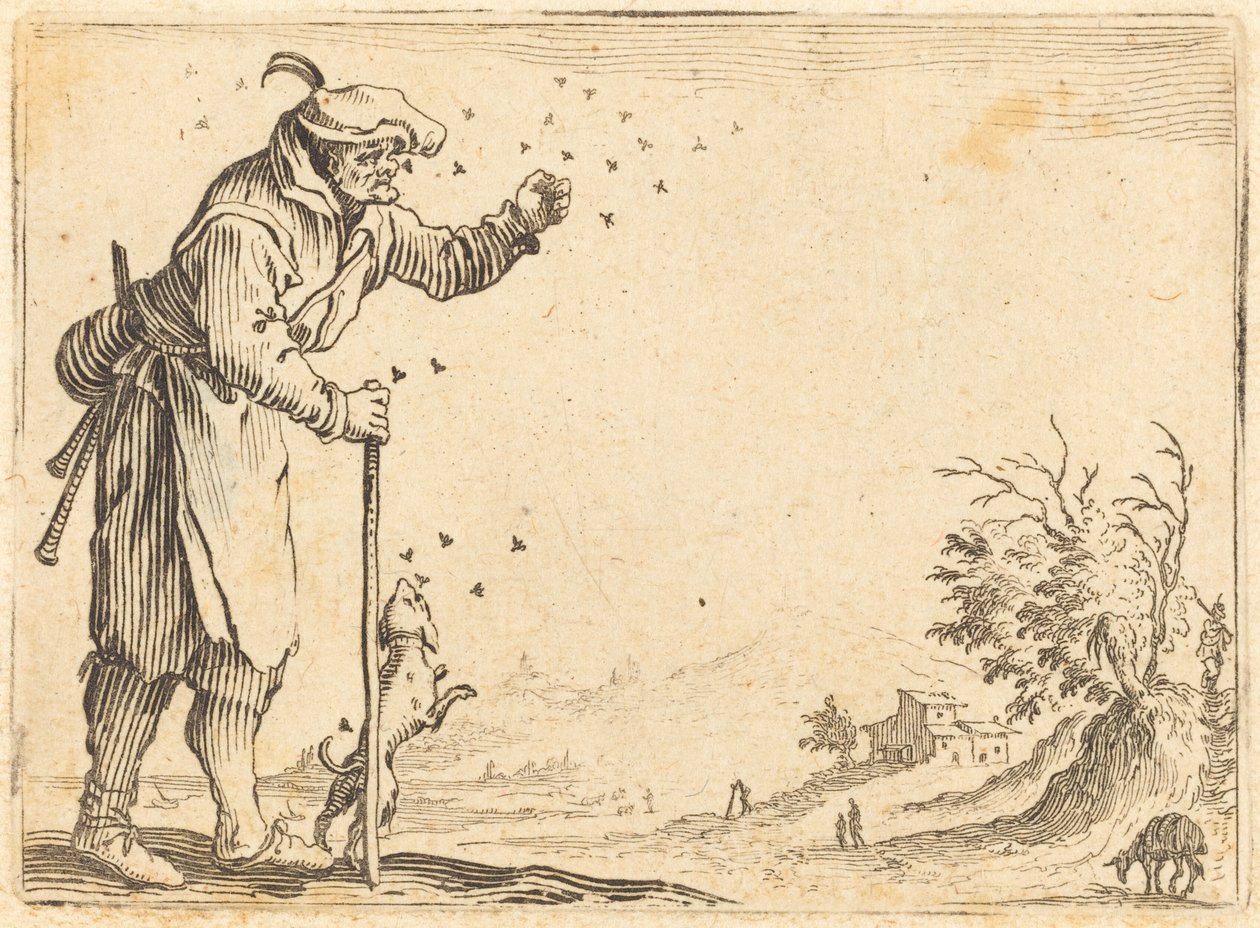 Arıların Saldırdığı Köylü by Jacques Callot