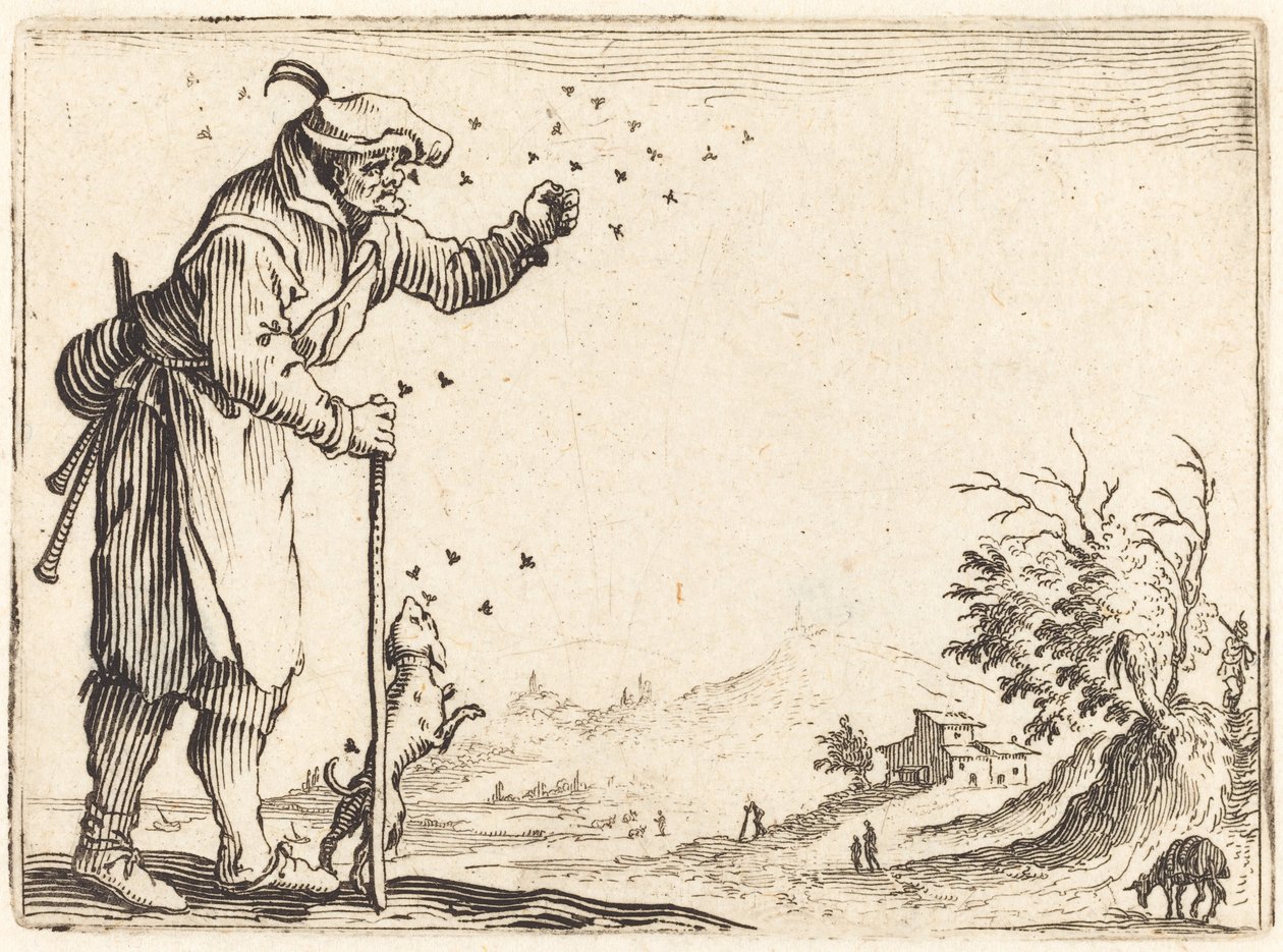 Arıların Saldırdığı Köylü by Jacques Callot