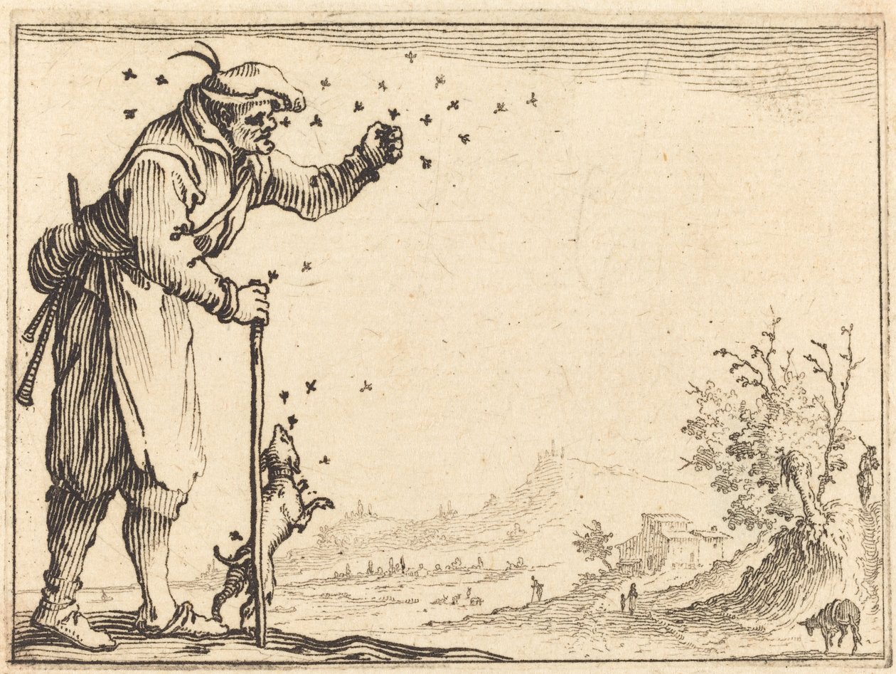 Arıların Saldırdığı Köylü by Jacques Callot