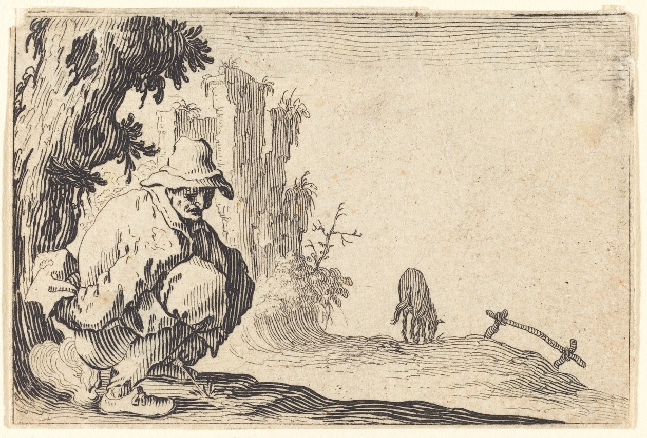 köylü dışkılama by Jacques Callot