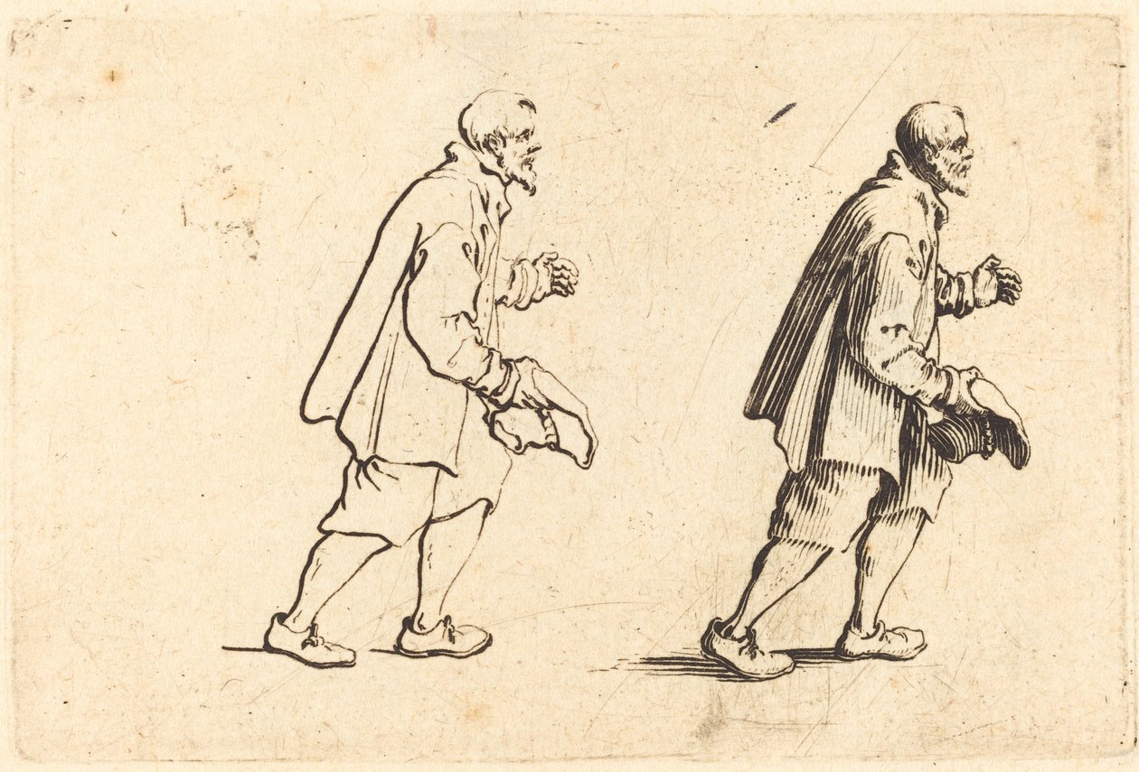 Elinde Şapkalı Köylü, c. 1622. by Jacques Callot