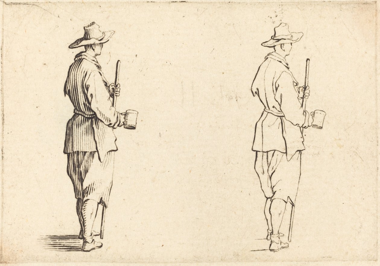 Kupalı Köylü, c. 1617. by Jacques Callot