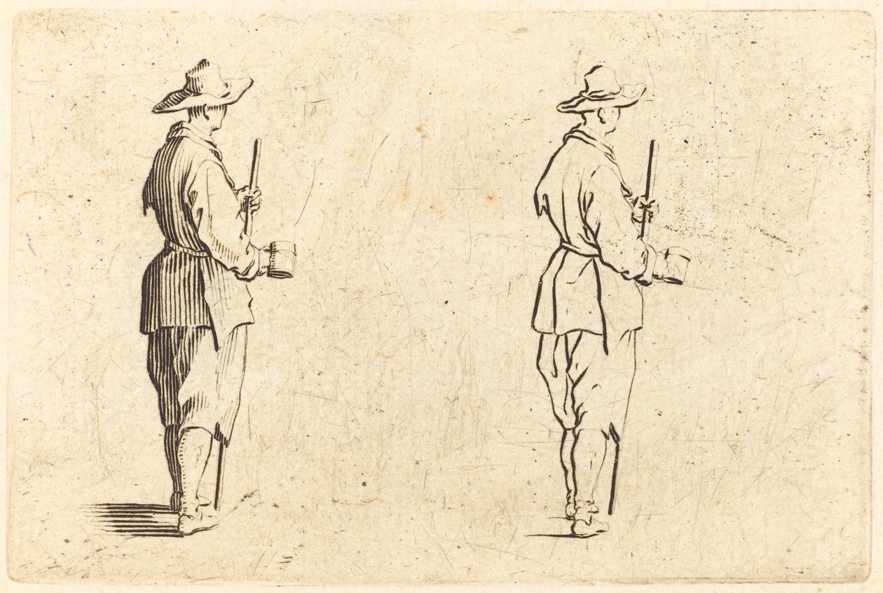 Kupalı Köylü, c. 1622. by Jacques Callot