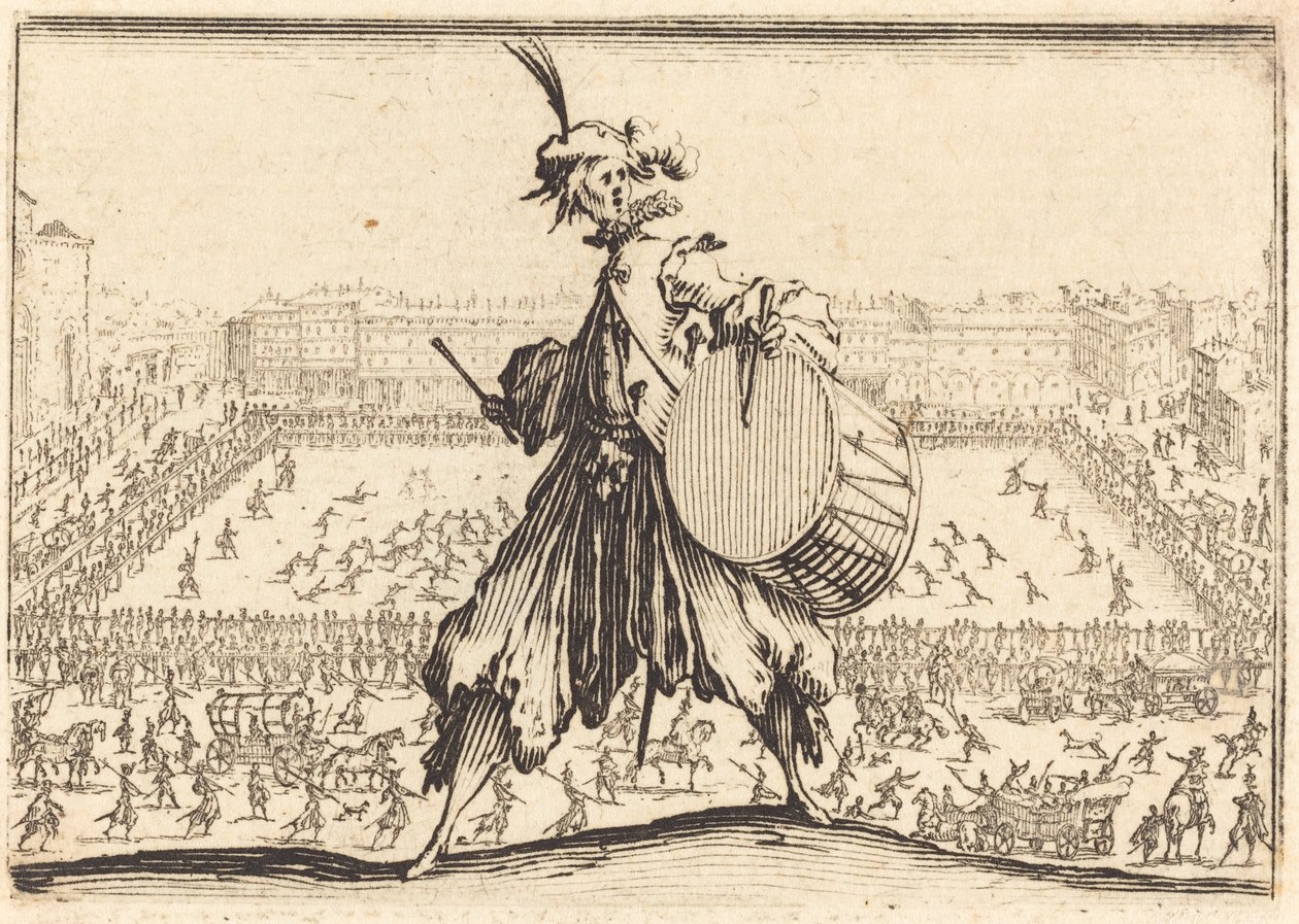 Piazza Santa Croce, Floransa, c. 1617. by Jacques Callot