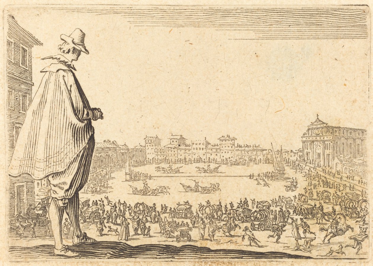 Piazza Santa Maria Novella, Floransa, c. 1622. by Jacques Callot