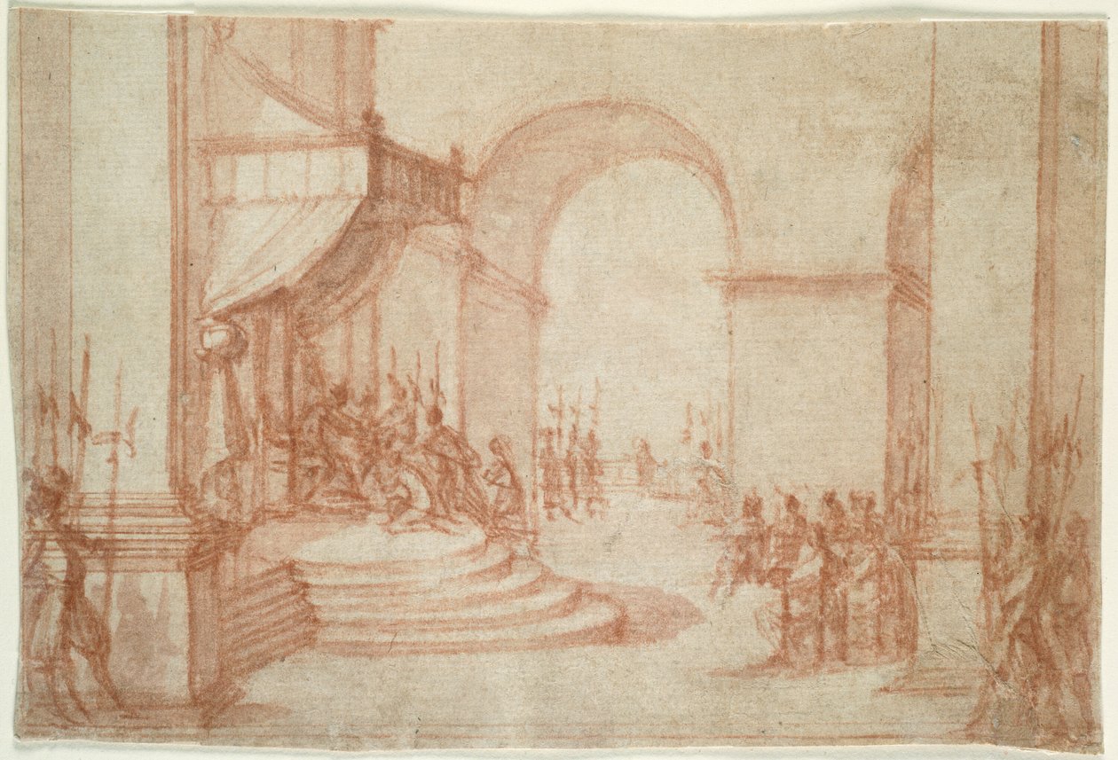 Pilatus Ellerini Yıkamak by Jacques Callot