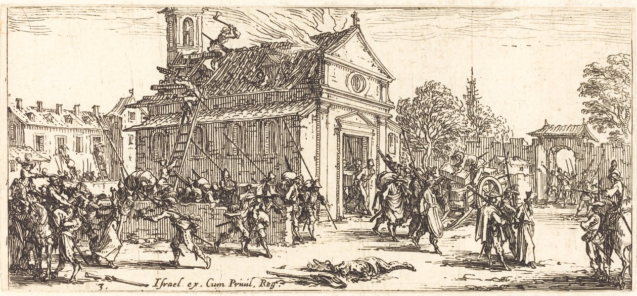 Bir Manastırı Yağmalamak by Jacques Callot