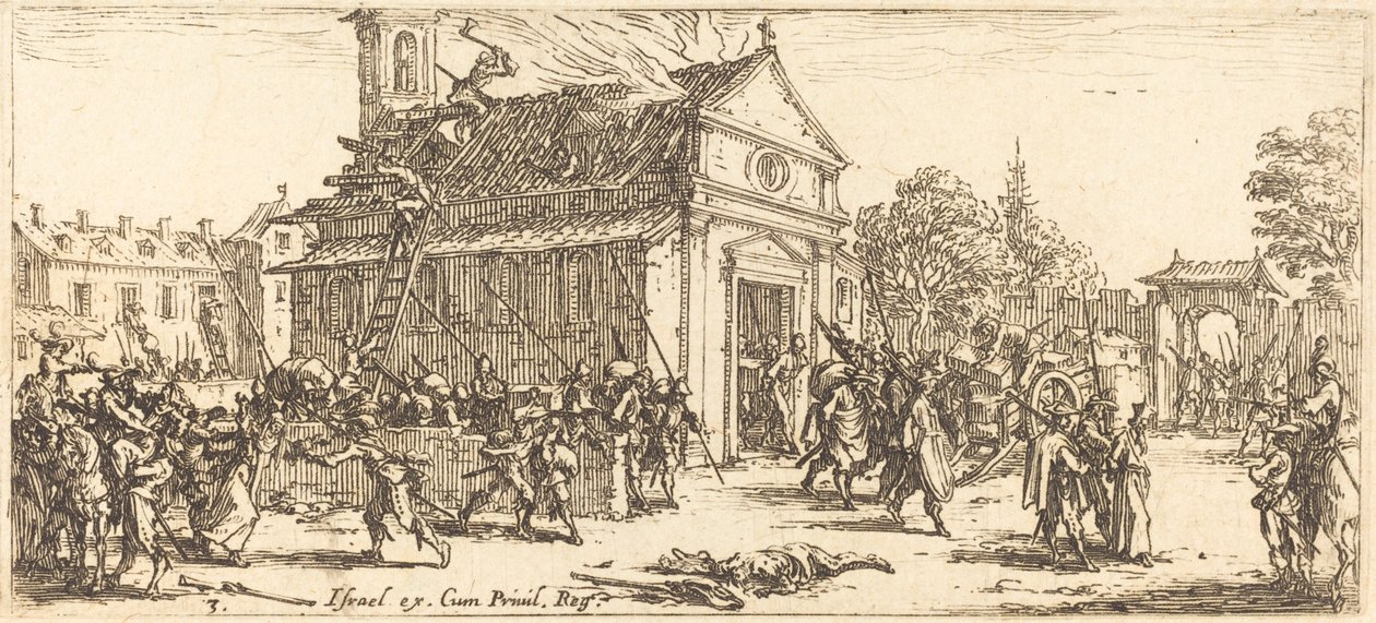 Bir Manastırı Yağmalamak by Jacques Callot