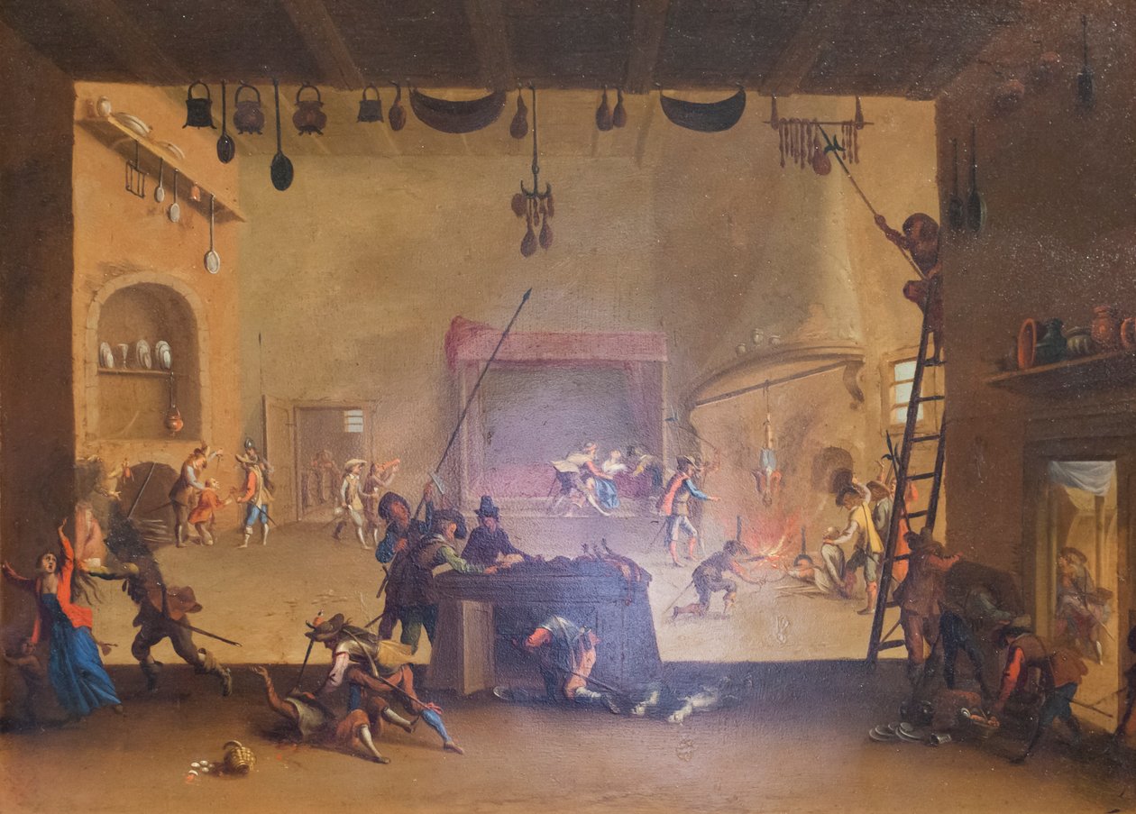 Bir Çiftlik Evini Yağmalamak, The Miseries of War serisinden by Jacques Callot