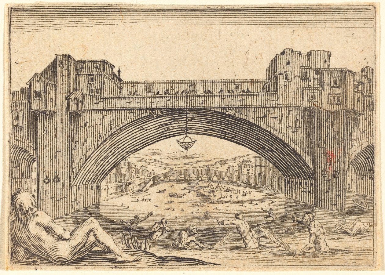 Ponte Vecchio, Floransa by Jacques Callot
