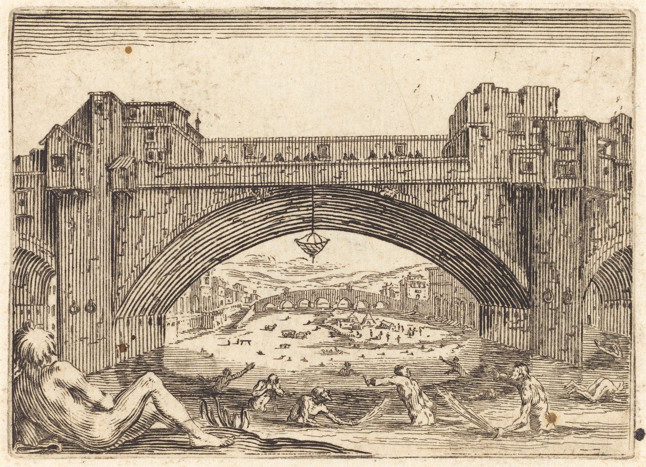 Ponte Vecchio, Floransa by Jacques Callot