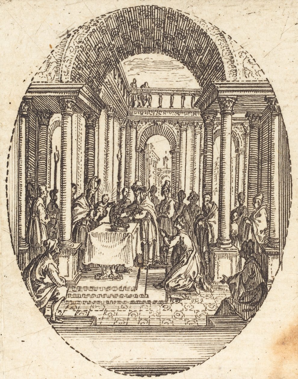 Tapınakta Sunum by Jacques Callot