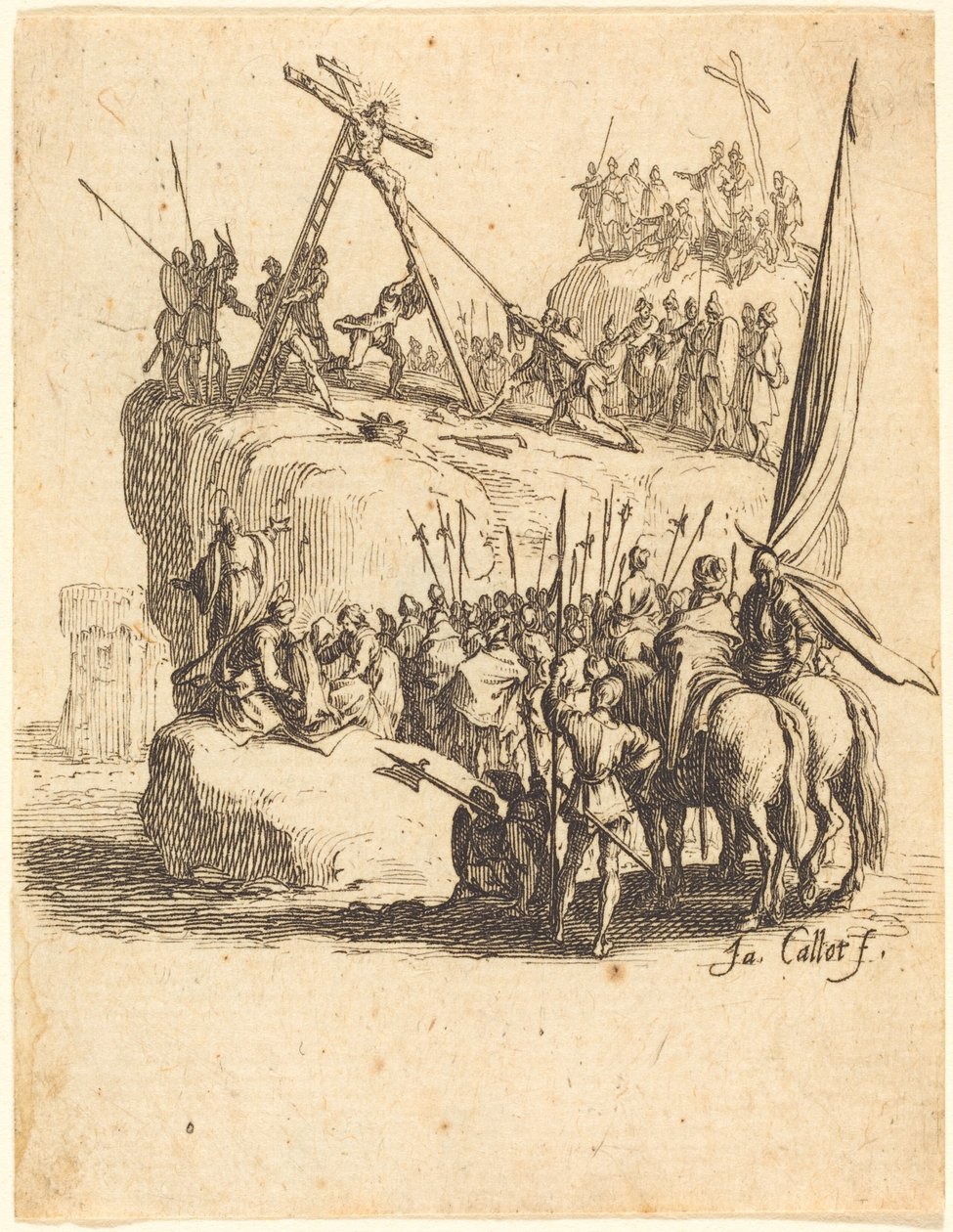 Haç Yükseltme by Jacques Callot