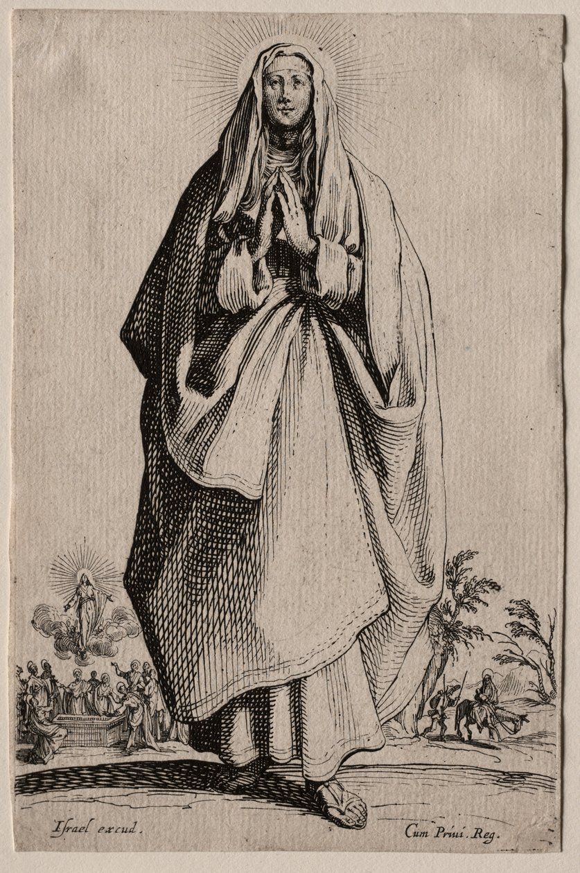 Icones/Les Grands Apôtres (Büyük Havariler): La Sainte Vierge (Kutsal Bakire) by Jacques Callot