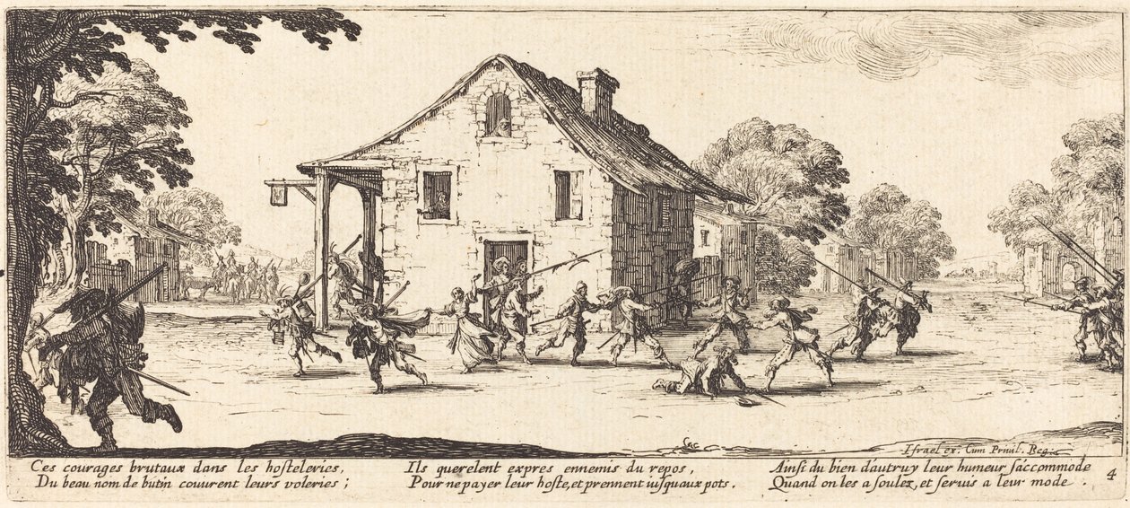 Yağma Sahnesi, c. 1633. by Jacques Callot
