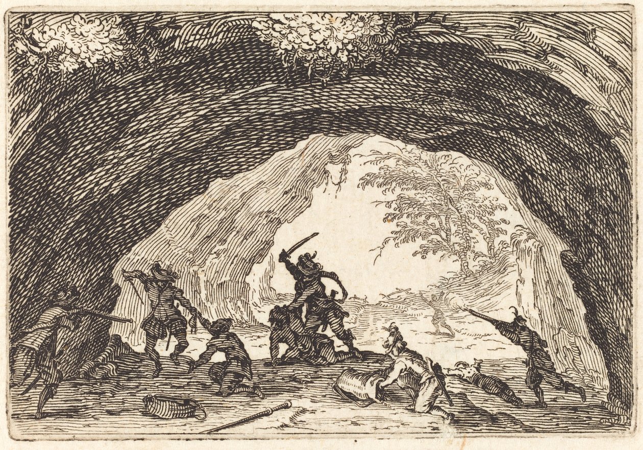 Soygunculara Saldıran Askerler, c. 1622. by Jacques Callot