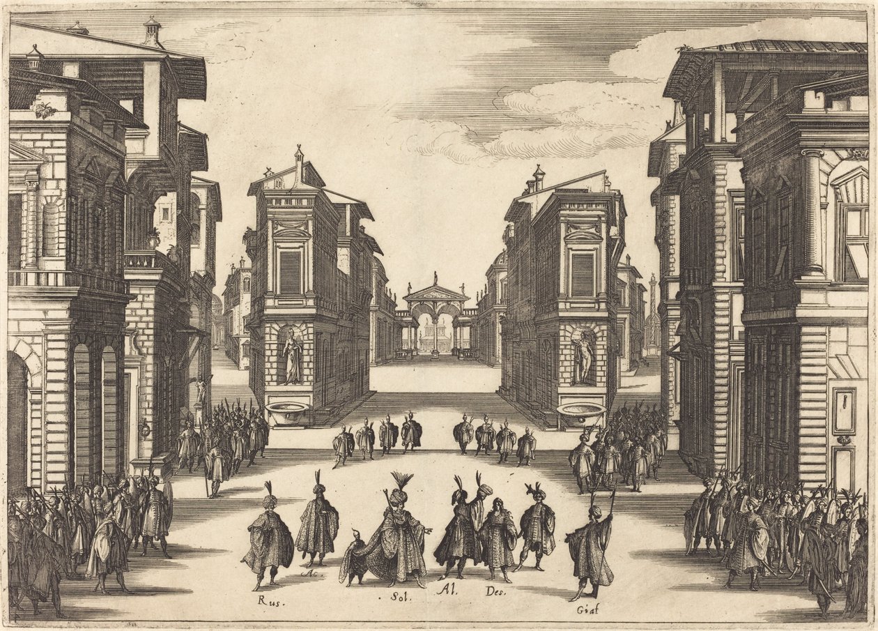 Solimano, Perde IV, 1620. by Jacques Callot