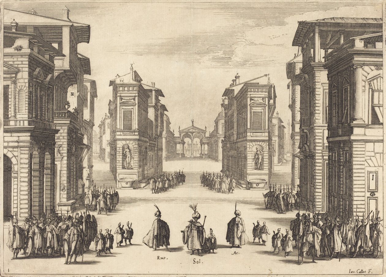 Süleyman, Perde I, 1620. by Jacques Callot