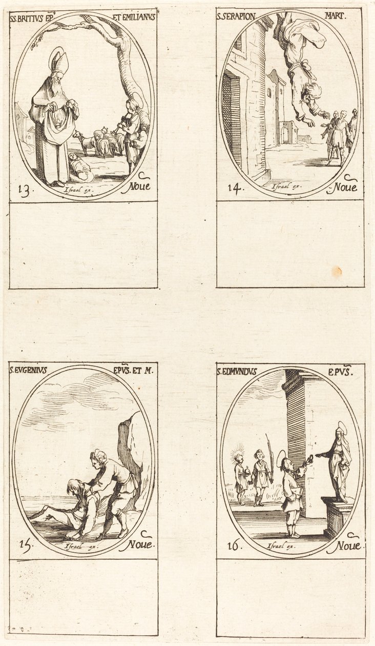 Aziz Brice; Aziz Serapion; Aziz Eugenius; Aziz Edmund by Jacques Callot