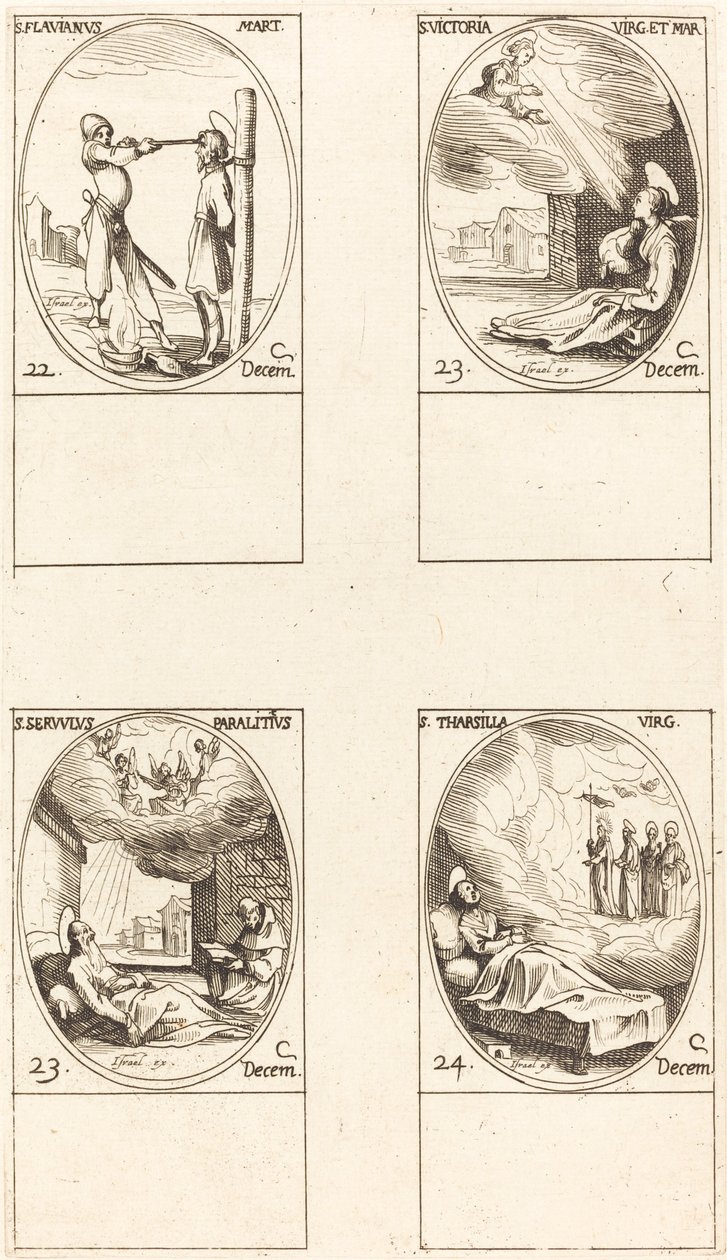 Aziz Flavian Victoria Hizmetçi Tarsilla. by Jacques Callot