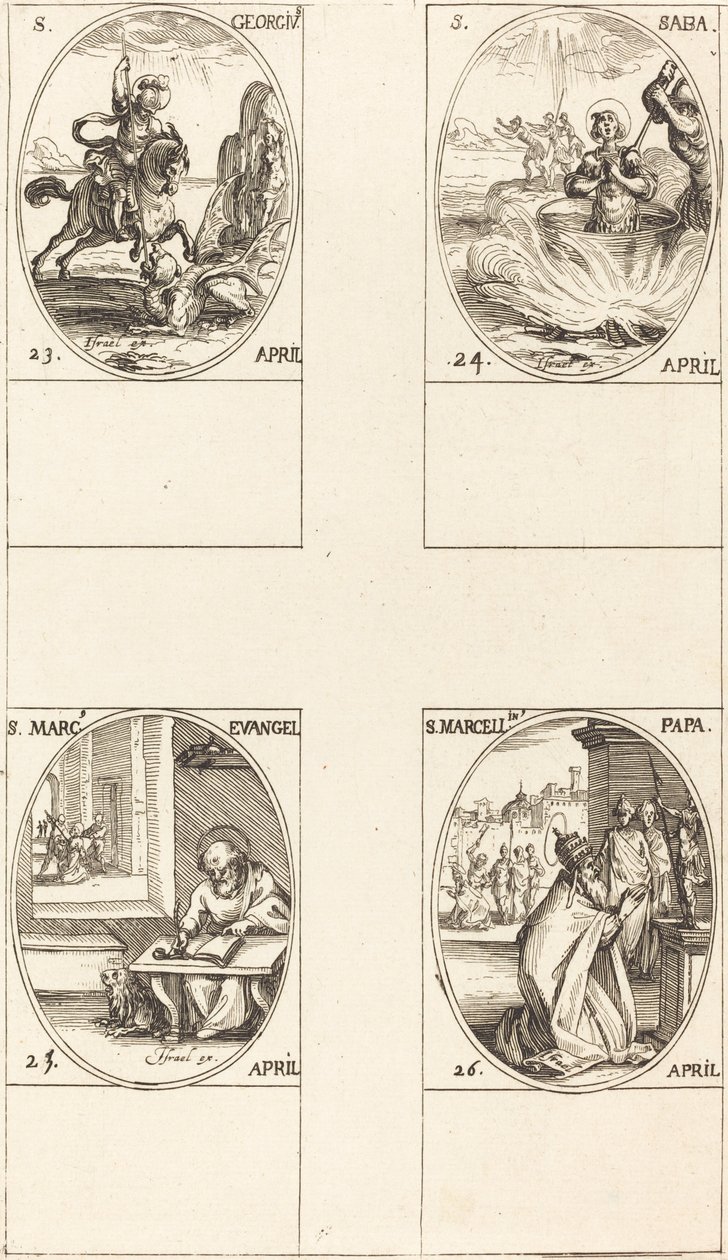 Aziz George; Aziz Sabas; Aziz Mark, Evangelist; Aziz Marcellin by Jacques Callot