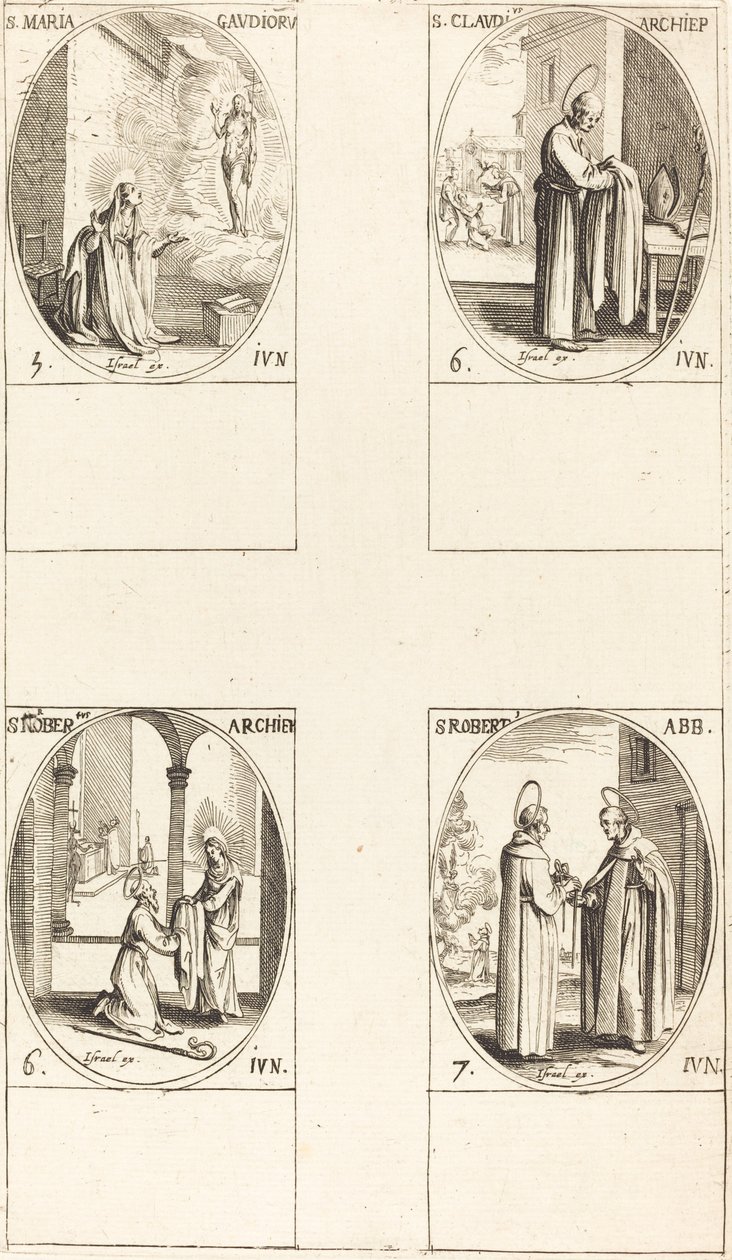 Aziz Maria Gaudioru, Aziz Claudius, Aziz Norbert, Aziz Robert. by Jacques Callot
