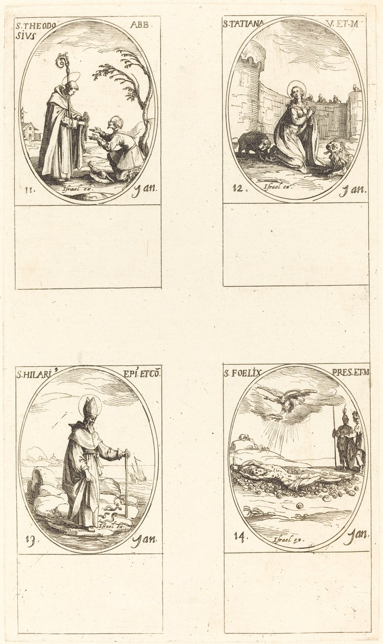 Aziz Theodosius; Aziz Tatyana; Aziz Hilary; Aziz Felix by Jacques Callot