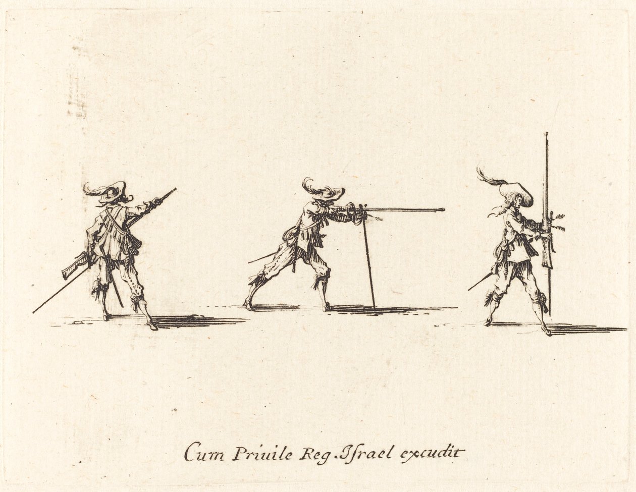Tüfek ile Atış Pozisyonu Alma by Jacques Callot