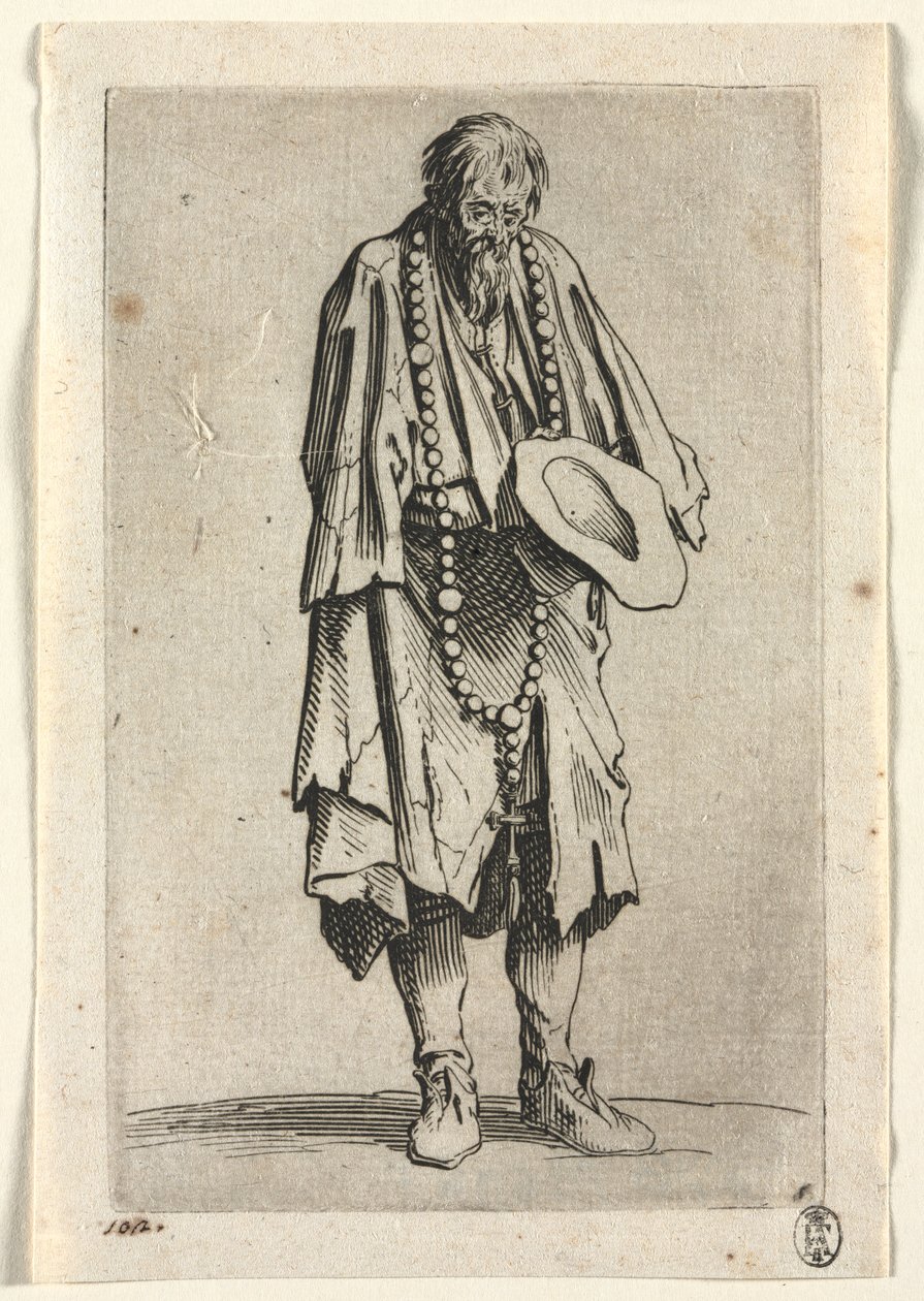 Dilenciler: Tespihli Dilenci by Jacques Callot