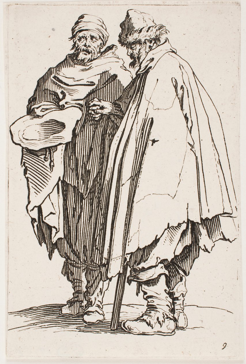 Kör Adam ve Arkadaşı, hayır. Dilenciler dizisinden 9 by Jacques Callot