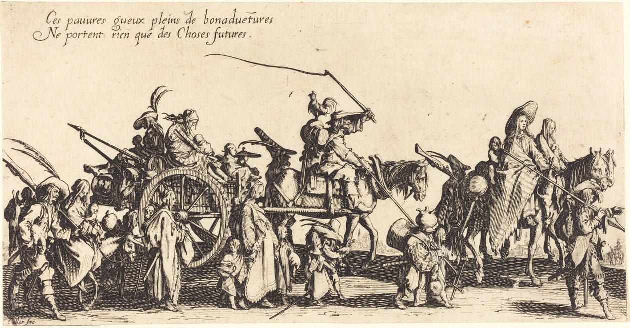 Yürüyen Bohemyalılar: Arka Muhafız by Jacques Callot