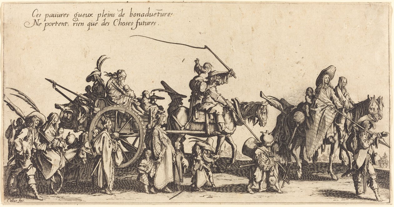 Yürüyen Bohemyalılar: Arka Muhafız by Jacques Callot