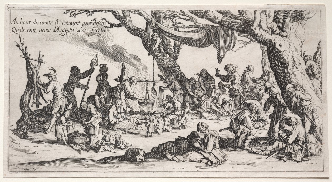 Bohemyalılar: Durma Yeri: Bohemyalıların Bayramı by Jacques Callot