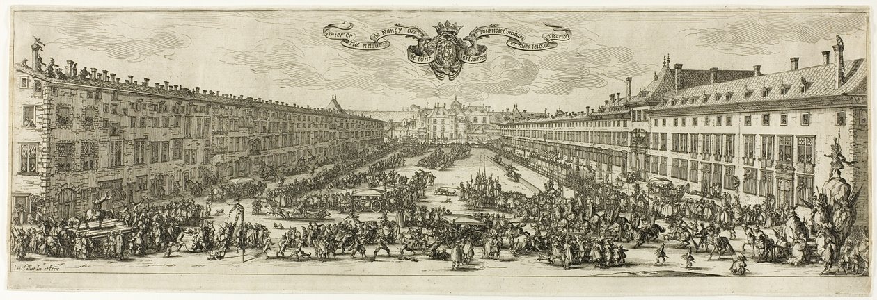 Nancy'deki Carrière veya Rue Neuve (Yeni Sokak) by Jacques Callot