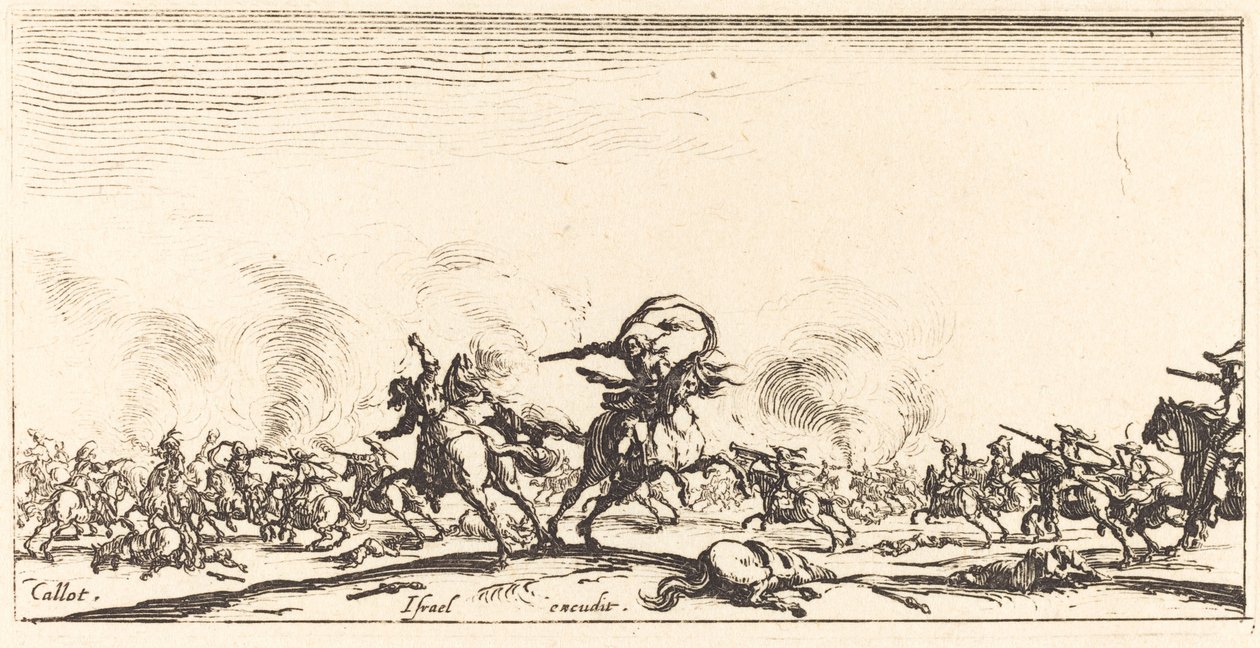 Tabancalı Süvari Savaşı by Jacques Callot
