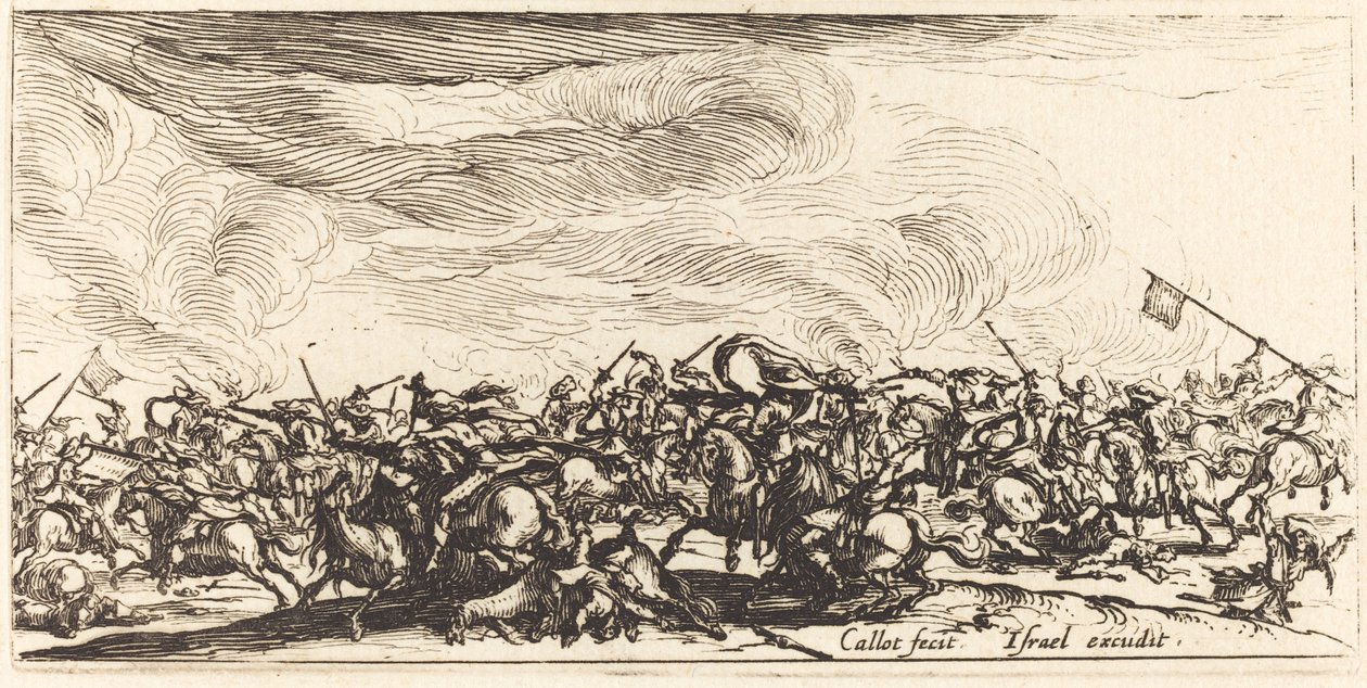 Kılıçlı Süvari Savaşı by Jacques Callot
