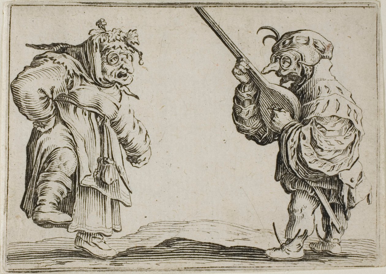 The Caprices'ten Udlu Dansçılar by Jacques Callot
