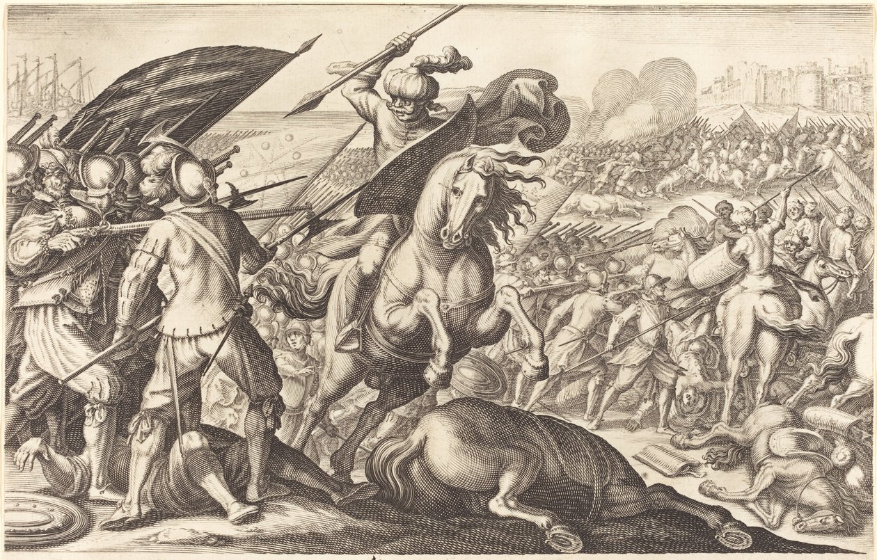 Türk Süvarilerinin Yenilgisi, c. 1614. by Jacques Callot