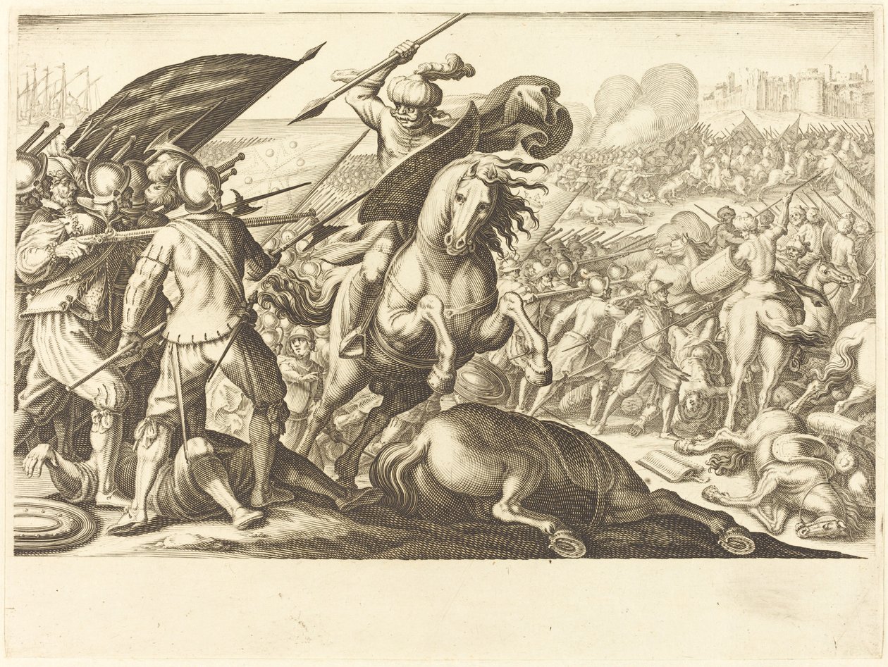 Türk Süvarilerinin Yenilgisi, c. 1614. by Jacques Callot