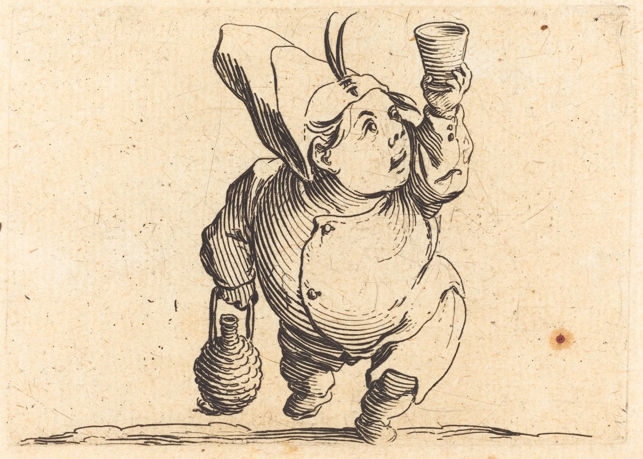 İçici, Önden Görünüm, c. 1622. by Jacques Callot