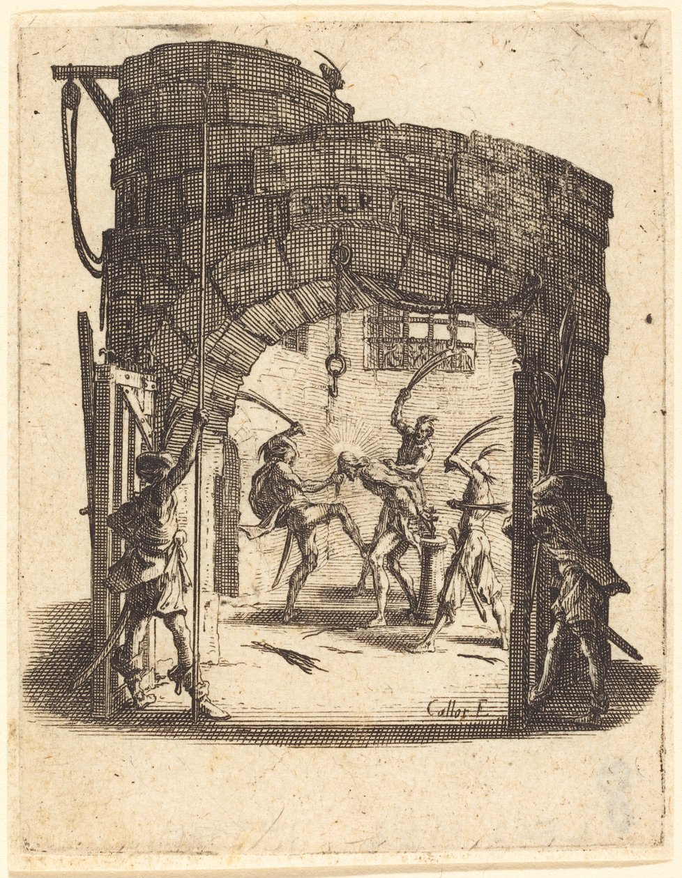 Kırbaçlanma, c. 16241625. by Jacques Callot