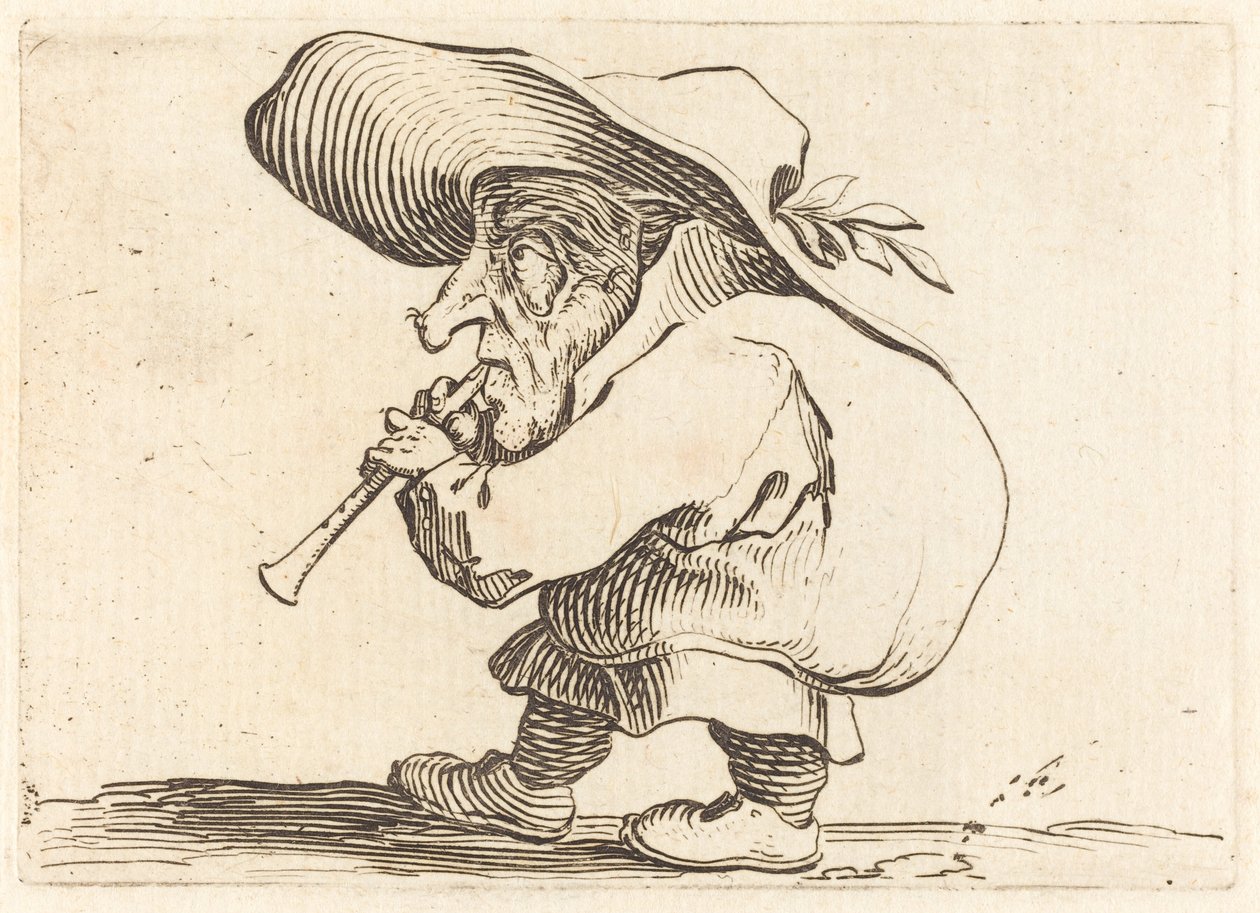 kamçılı oyuncu by Jacques Callot