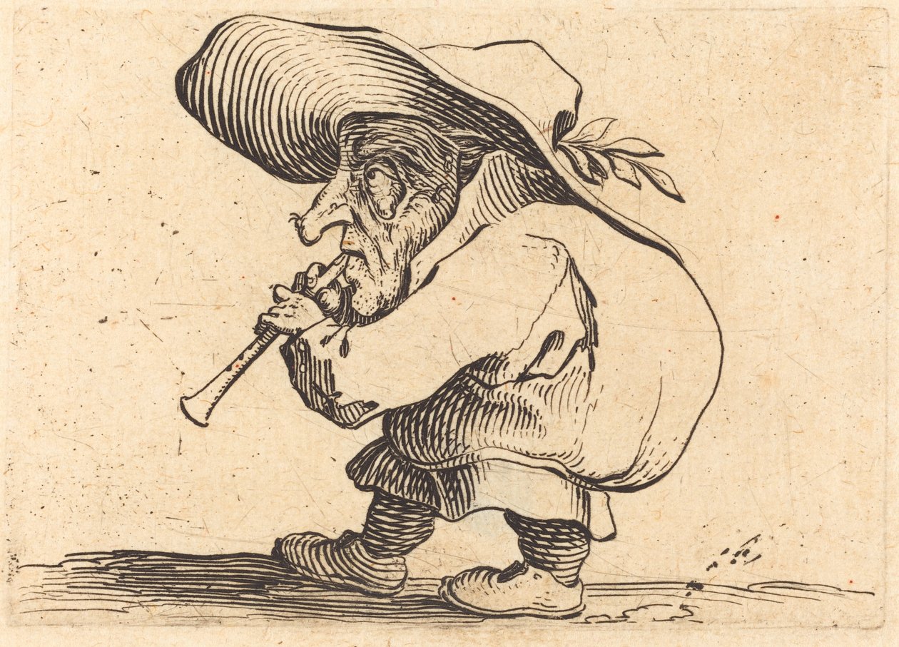 kamçılı oyuncu by Jacques Callot