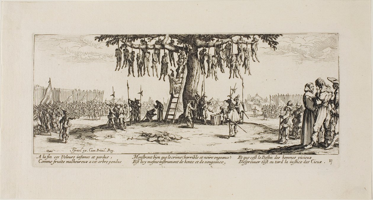 Asma, Savaşın Sefaletleri'nden onbirinci levha by Jacques Callot
