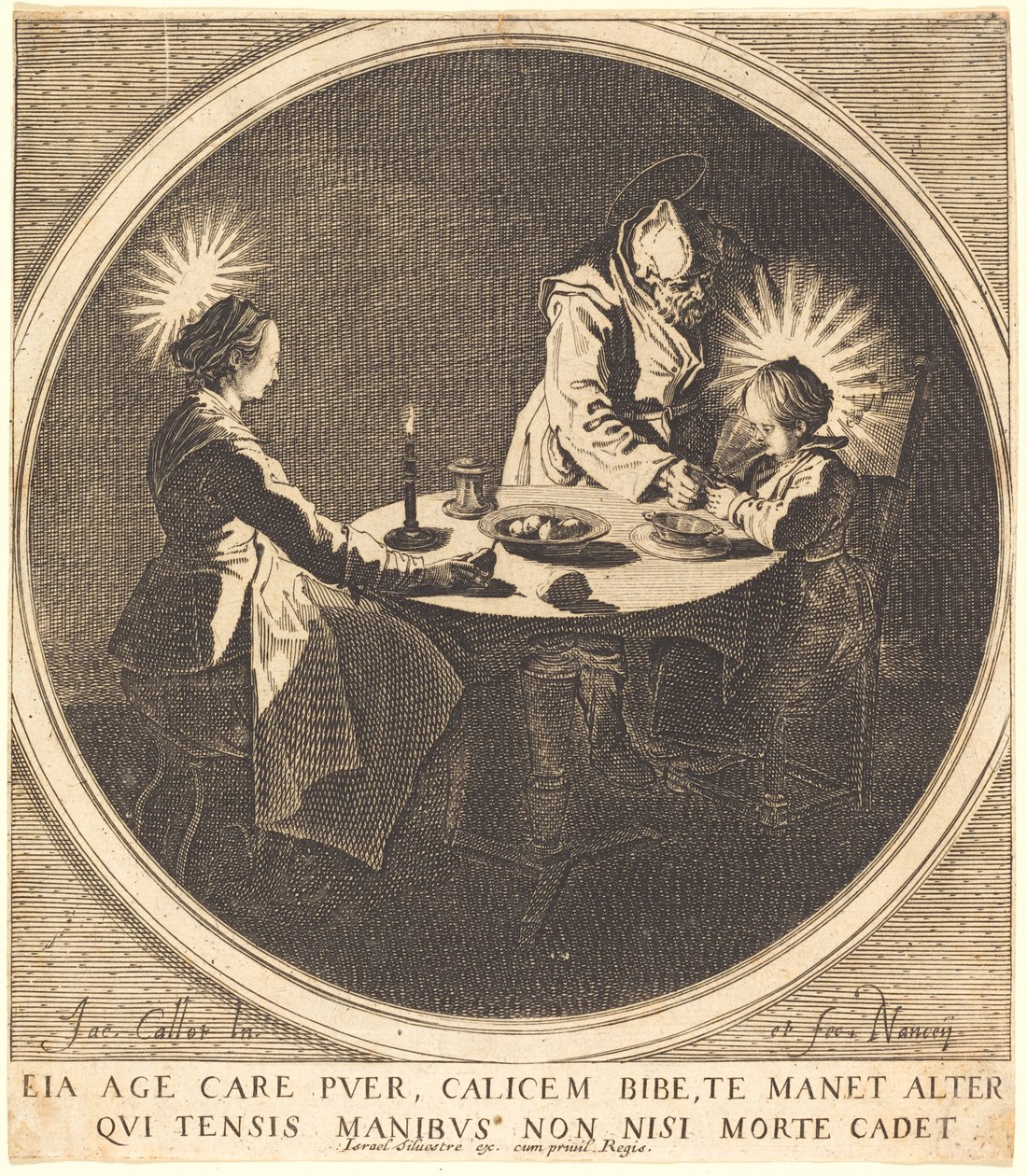Kutsal Aile Masada by Jacques Callot