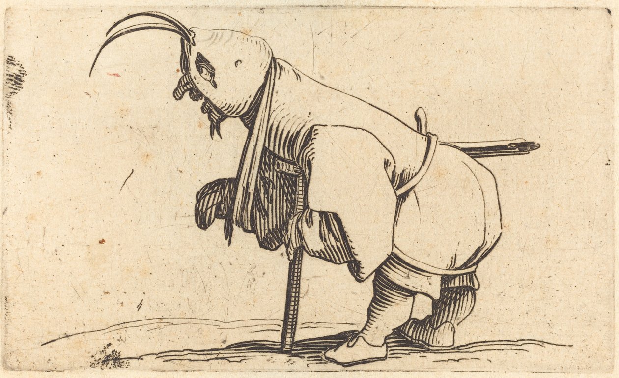 Kapşonlu Sakat, c. 1622. by Jacques Callot