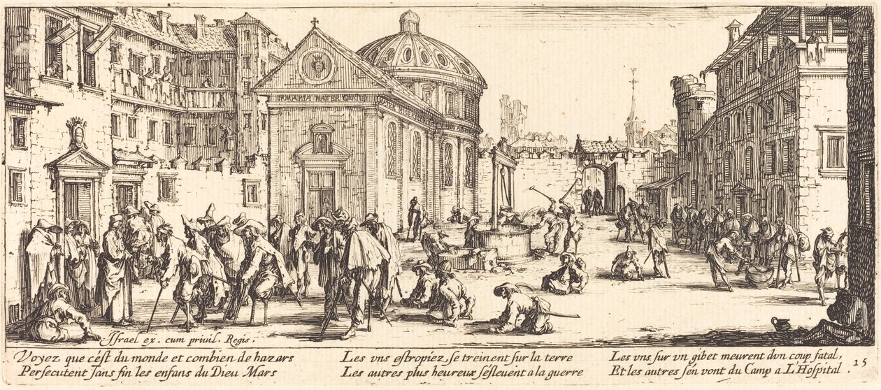 Hastane, ç. 1633. by Jacques Callot