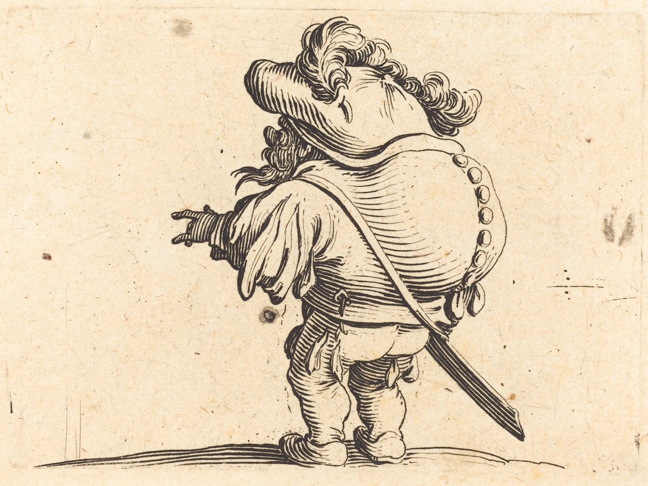 Tüylü Şapkalı Kambur by Jacques Callot